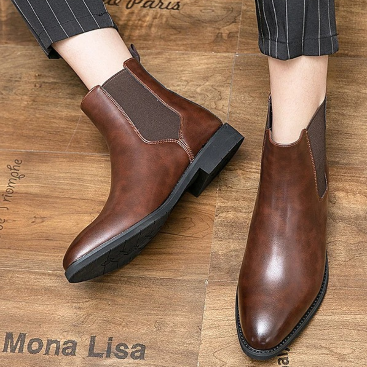 The Cobblestone Bottines Classiques à Enfiler en Cuir pour Homme