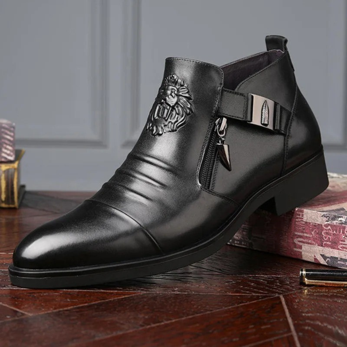 The Barbaresco Bottines en Cuir à Bout Pointu pour Homme