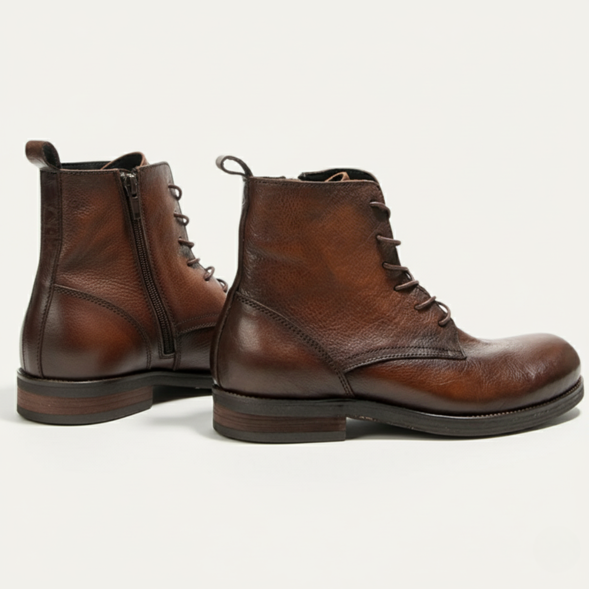 The St Davids Bottes Décontractées Rétro à Lacets en Cuir pour Homme