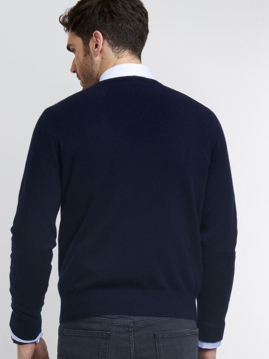 The Canterbury Pull élégant à col rond en coton pour homme