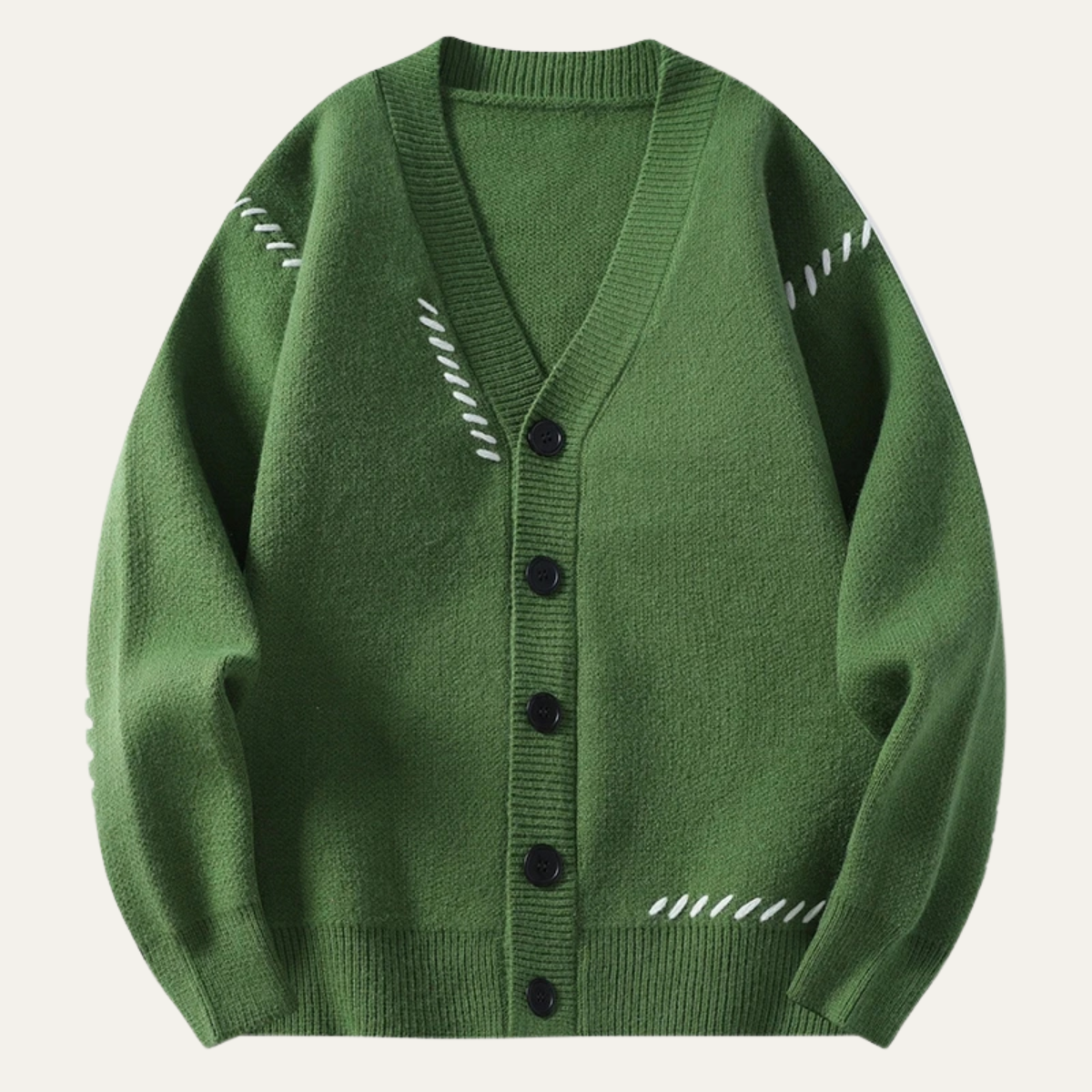 The Hawthorne – Cardigan Homme Cachemire Col V Détails Brodés