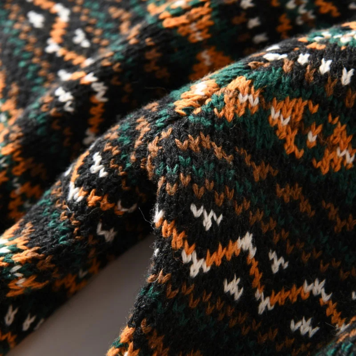 The Monopoli - Cardigan à Boutons à Motif Rétro Nordique pour Hommes