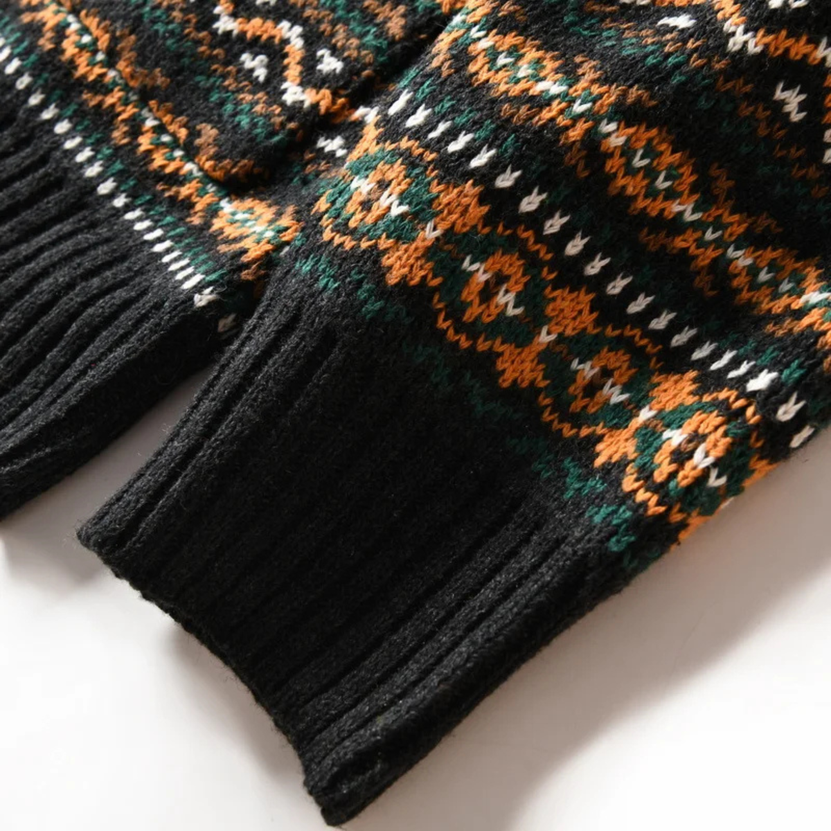 The Monopoli - Cardigan à Boutons à Motif Rétro Nordique pour Hommes