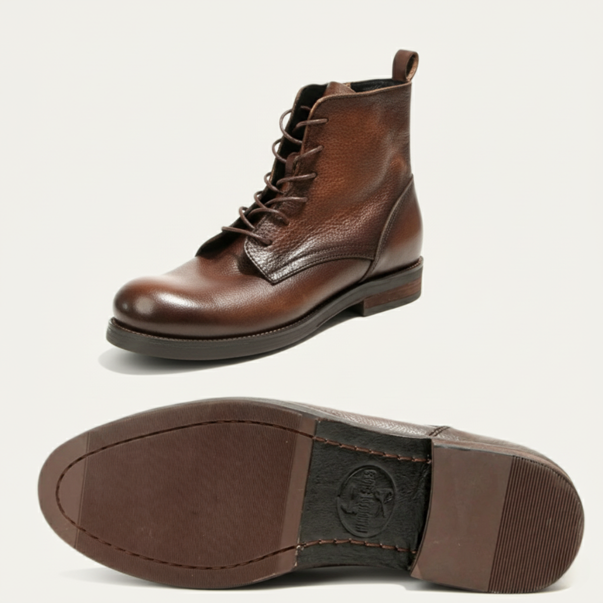 The St Davids Bottes Décontractées Rétro à Lacets en Cuir pour Homme