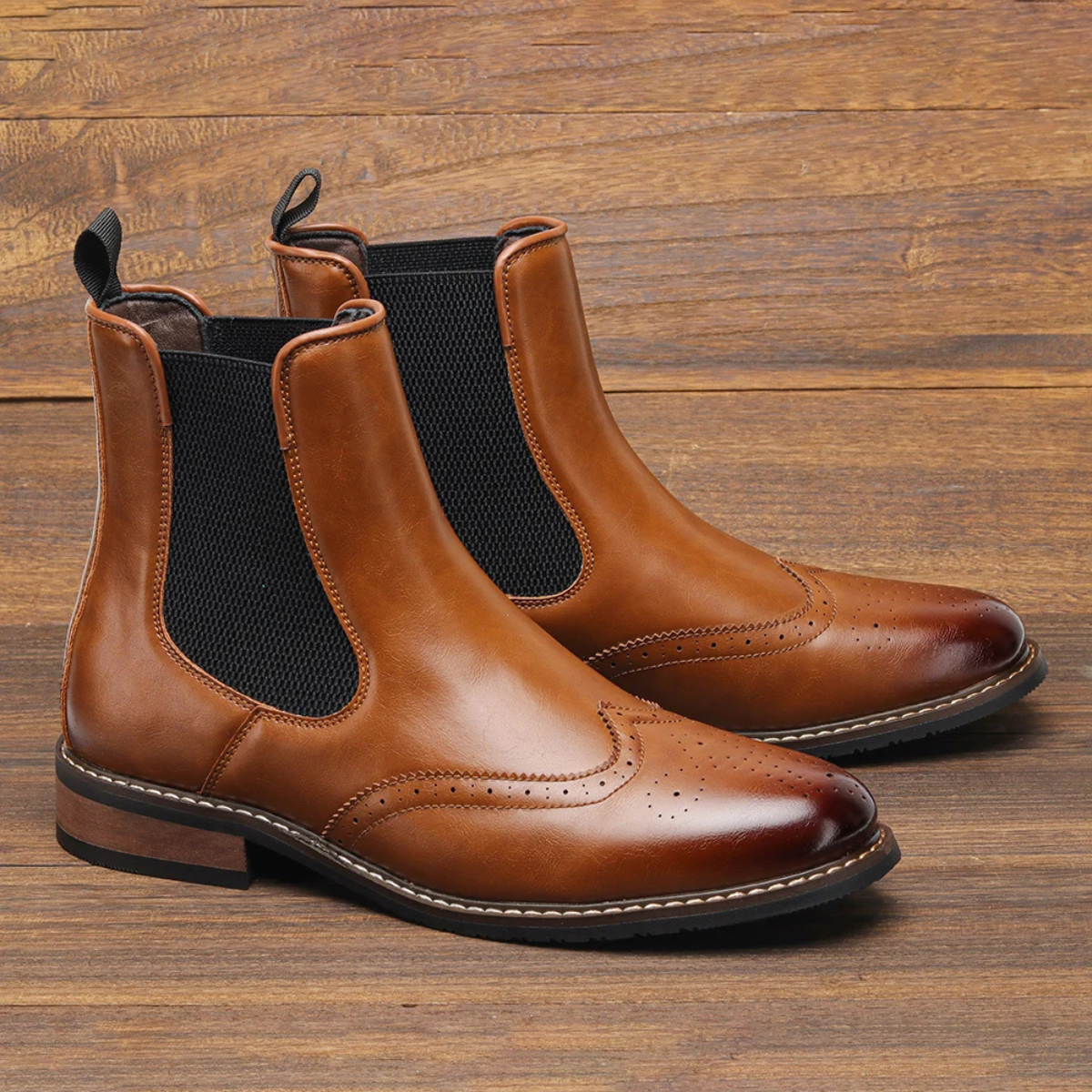 The Margate Bottines Chelsea Classiques en Cuir à Enfiler pour Homme