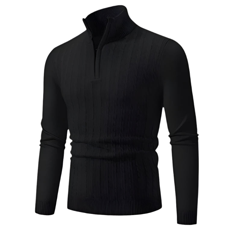 The Gstaad Pull homme demi zip zippé en cachemire
