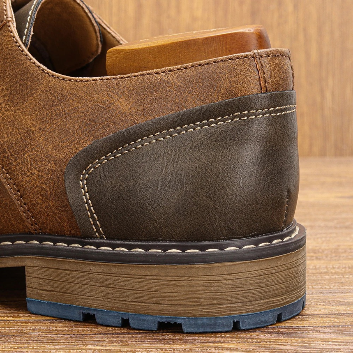 The Monferrato Chaussures Oxford en cuir à lacets rétro pour hommes