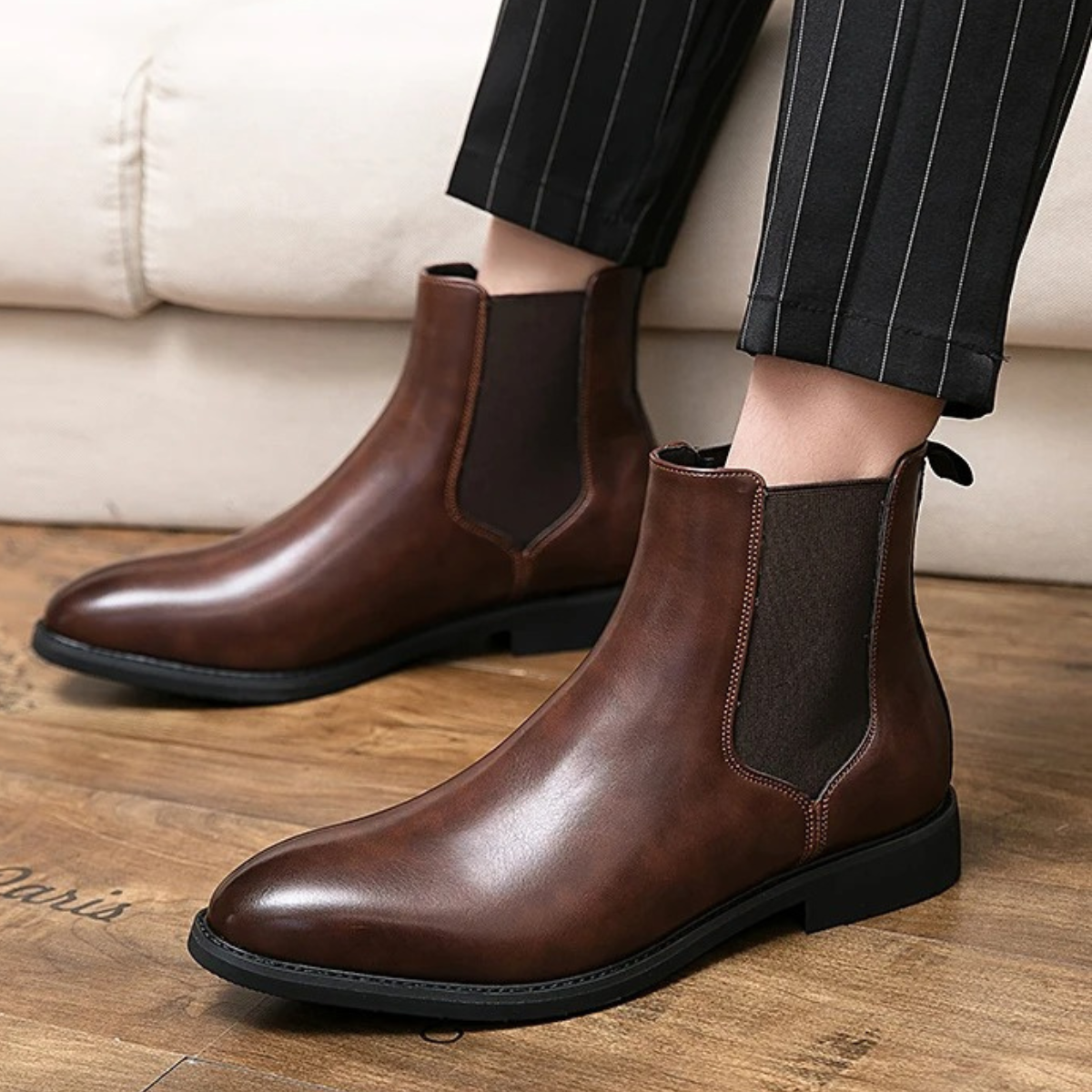 The Cobblestone Bottines Classiques à Enfiler en Cuir pour Homme