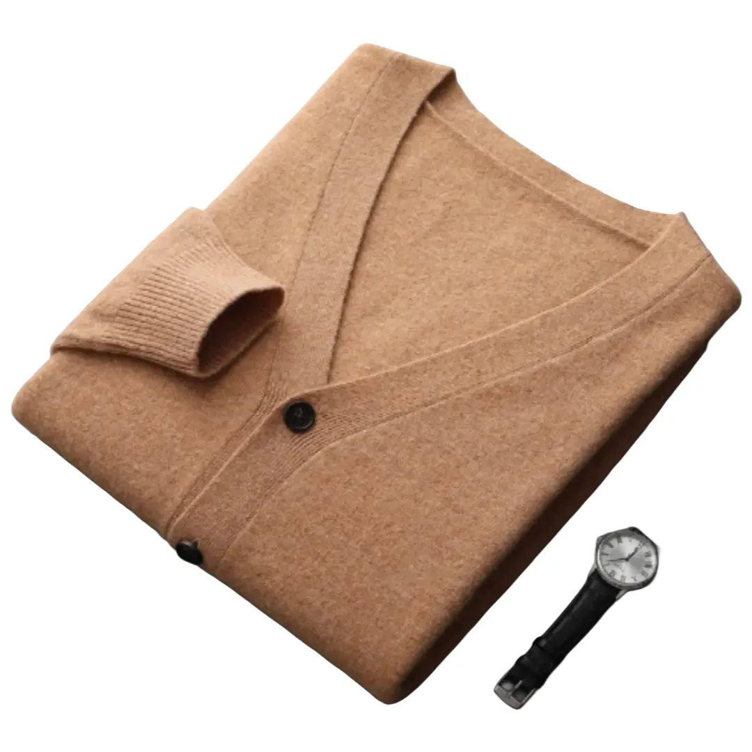 The Ortigia Cardigan pour homme en cachemire doux à col en V et à boutons