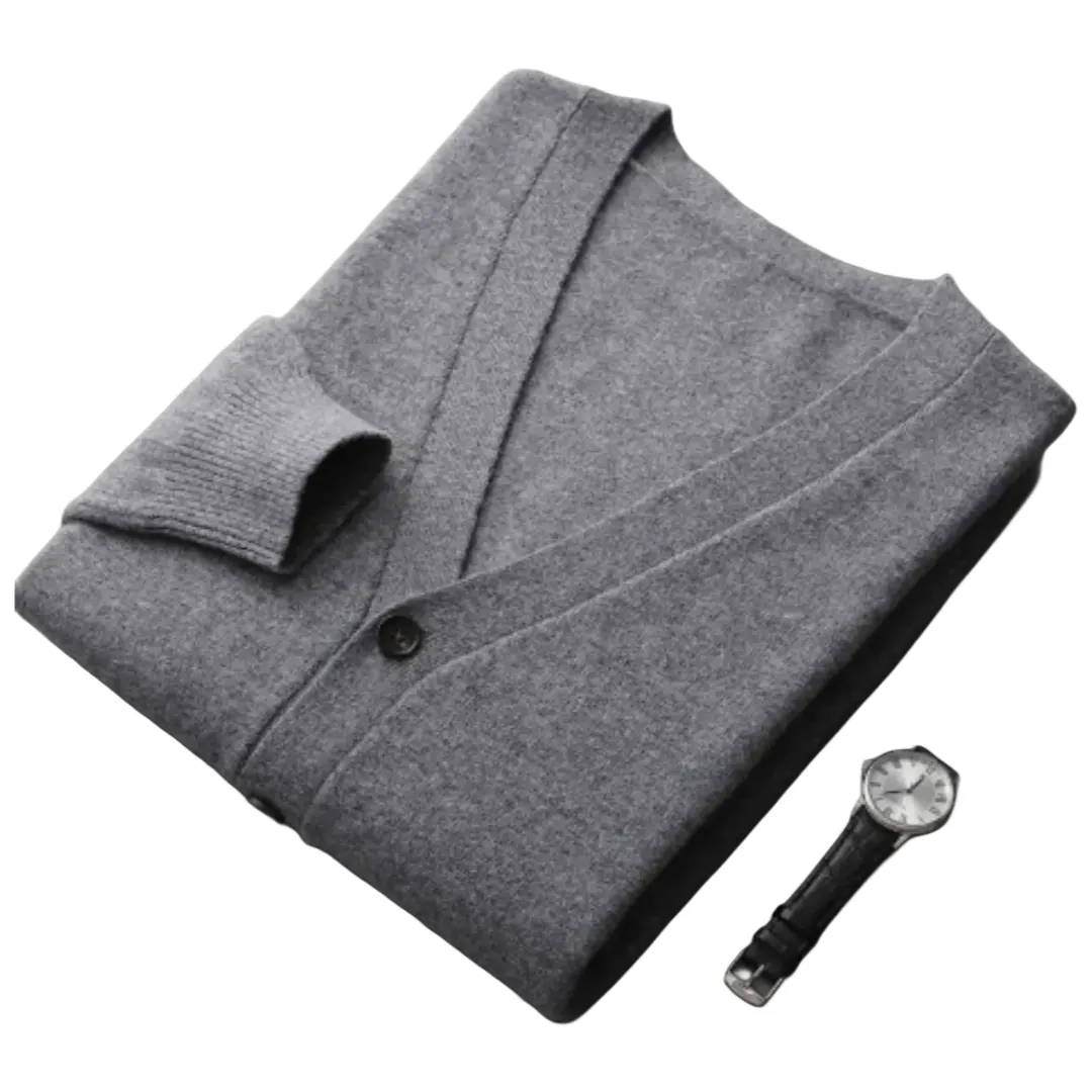 The Ortigia Cardigan pour homme en cachemire doux à col en V et à boutons