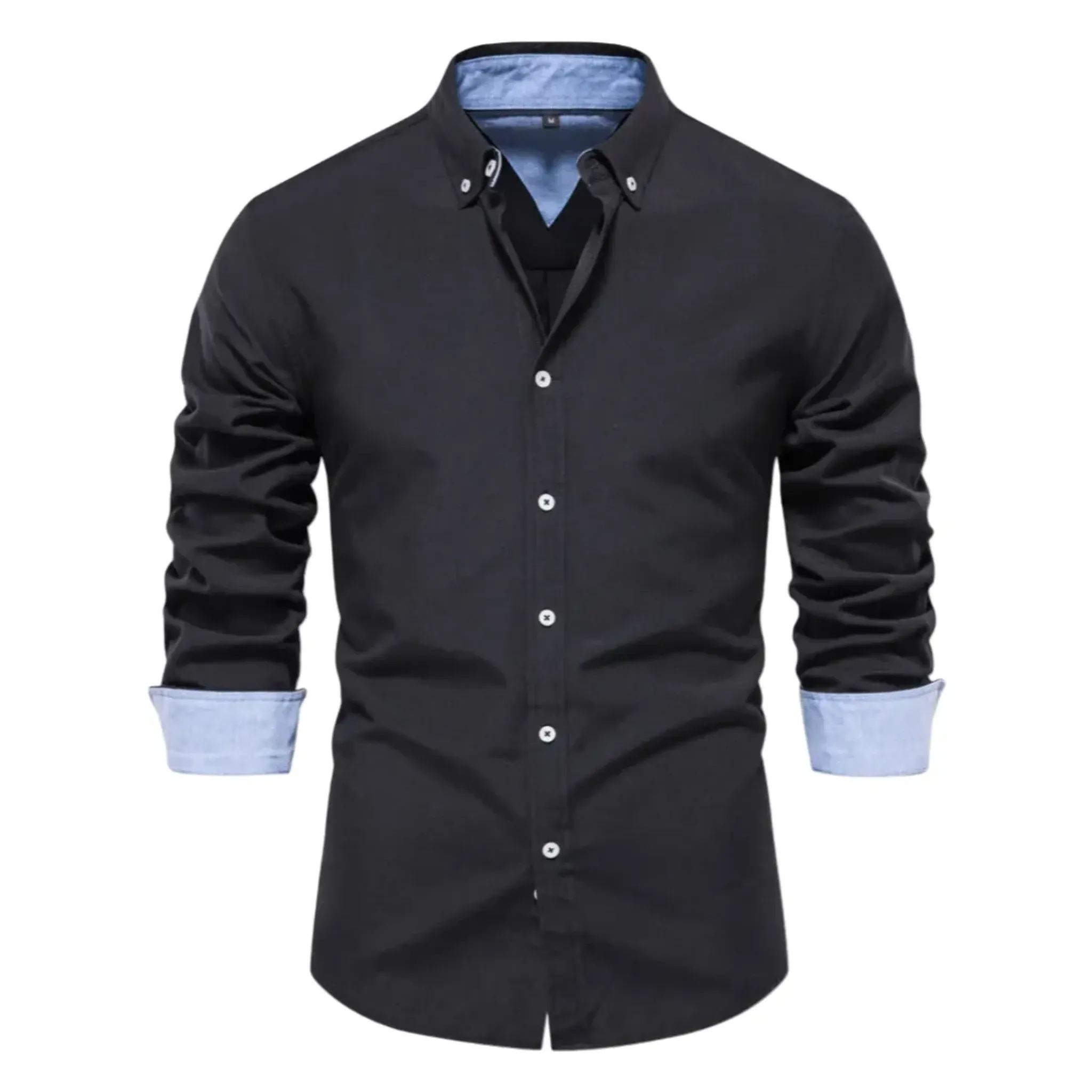 The Conegliano Chemise Ajustée pour Homme – Haut à Manches Longues et Boutons