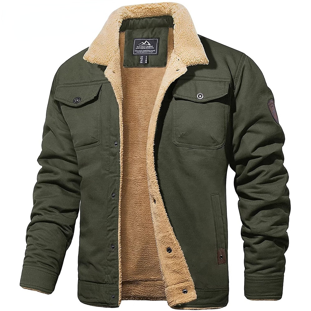The Hampstead Veste sherpa homme – Veste chaude doublée en coton style workwear élégant