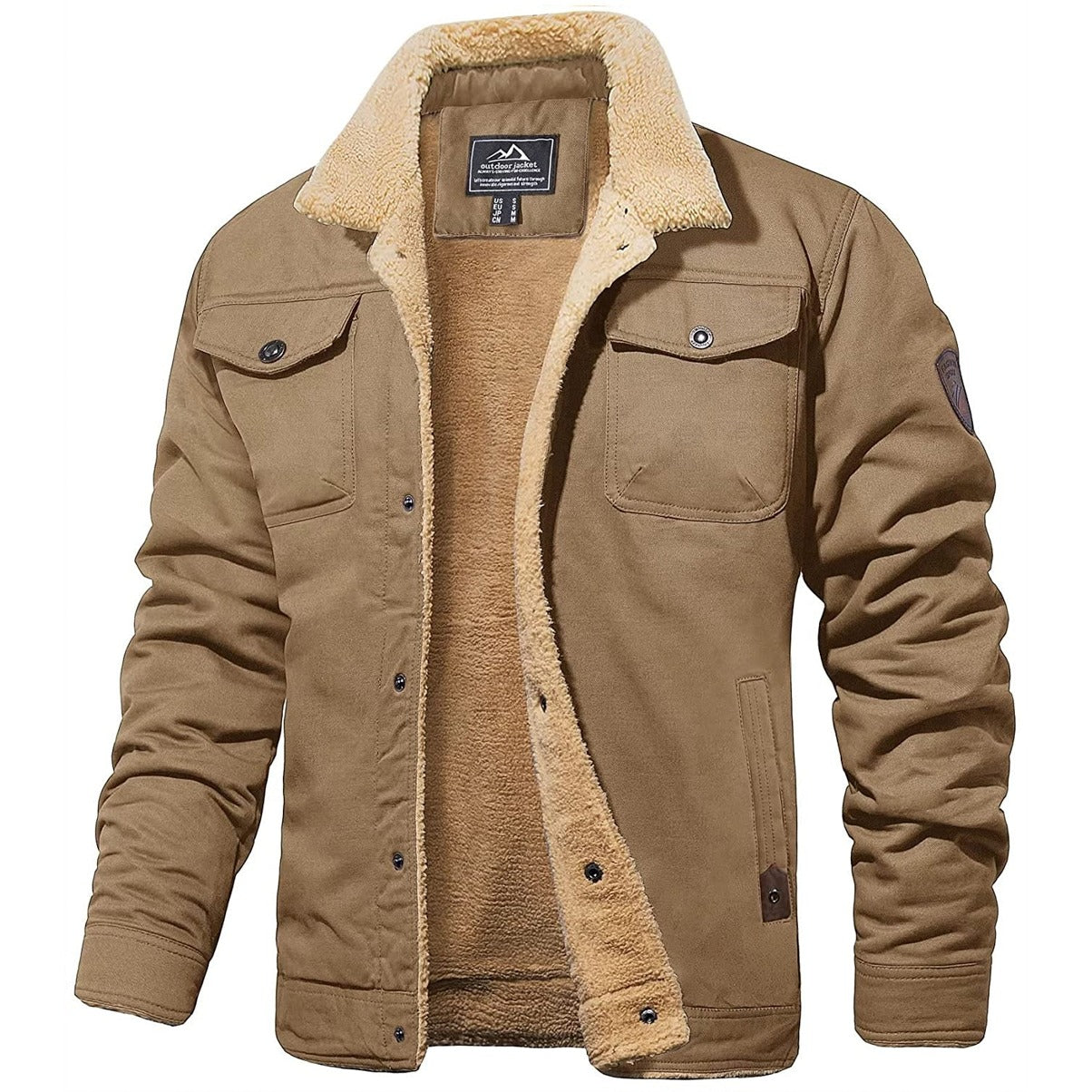 The Hampstead Veste sherpa homme – Veste chaude doublée en coton style workwear élégant
