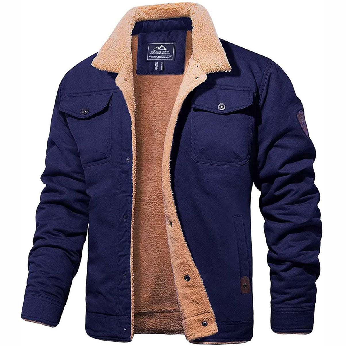 The Hampstead Veste sherpa homme – Veste chaude doublée en coton style workwear élégant