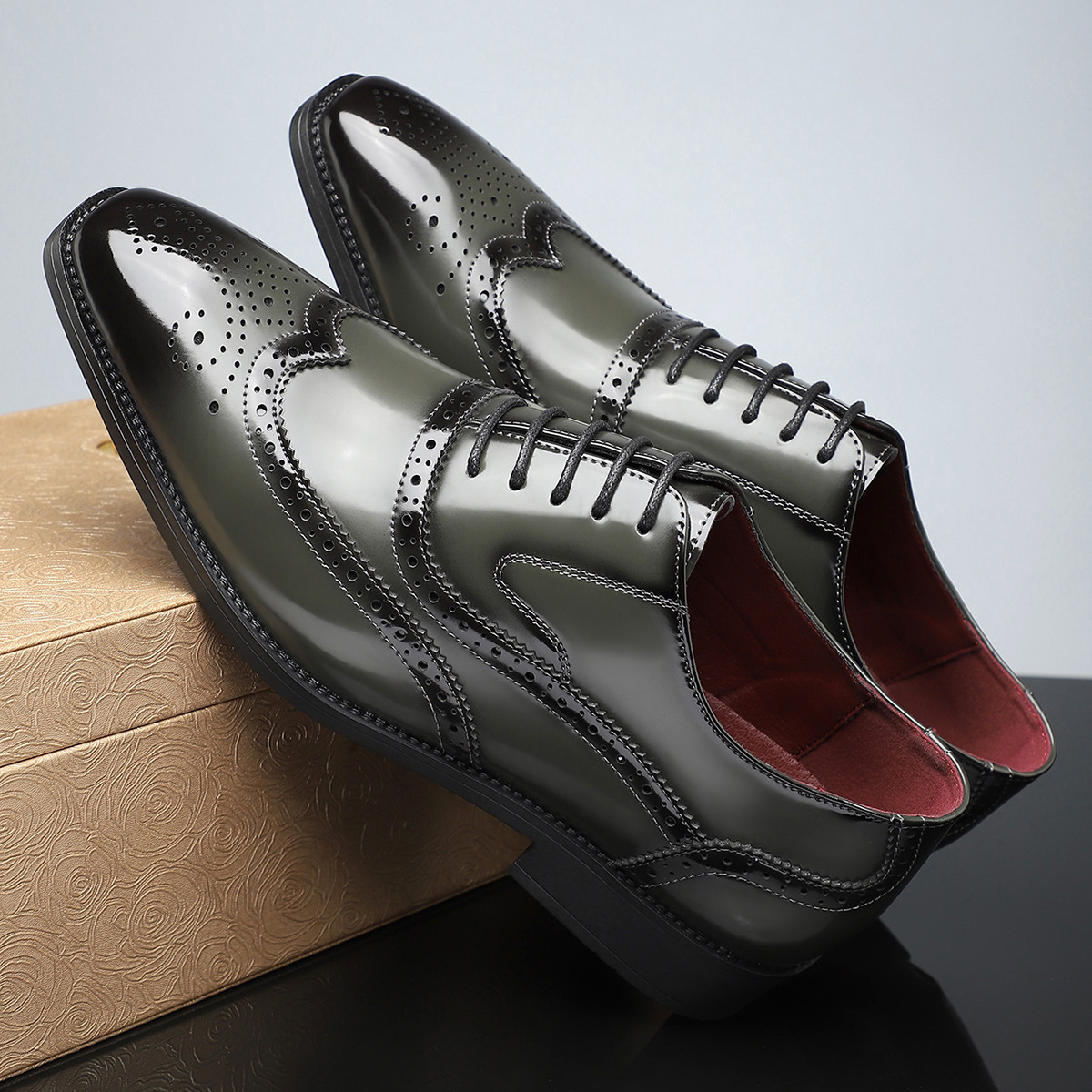 The Swindon Brogues en cuir faites main pour homme – Chaussures habillées Oxford classiques