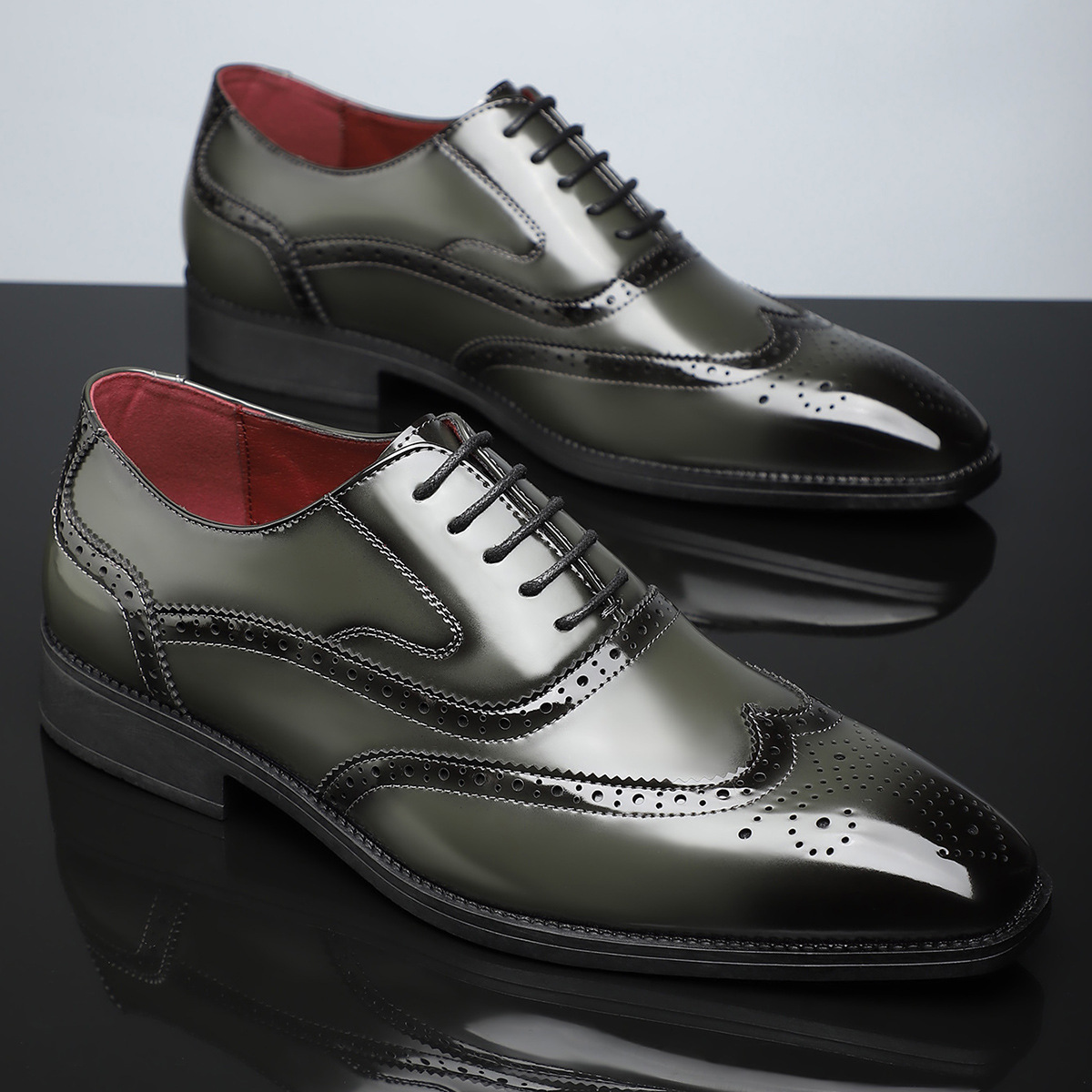 The Swindon Brogues en cuir faites main pour homme – Chaussures habillées Oxford classiques