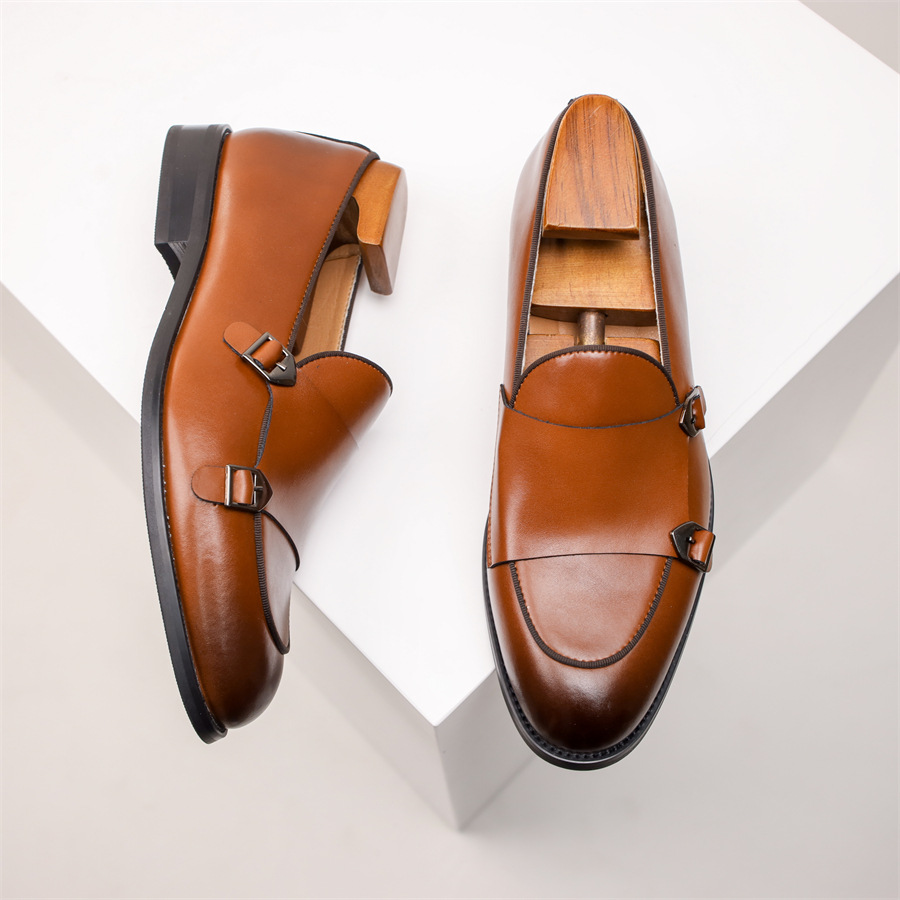 The Southampton Chaussures habillées classiques en cuir pour homme avec boucles