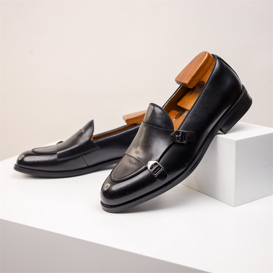 The Southampton Chaussures habillées classiques en cuir pour homme avec boucles