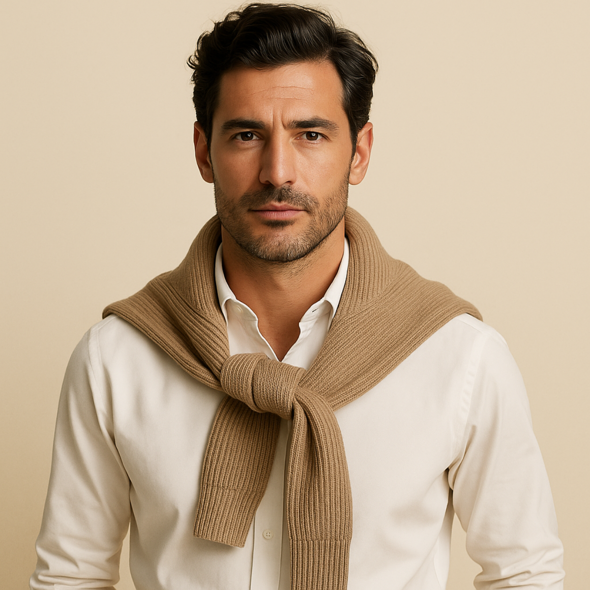 The Merino - Pull Demi Zip Homme Côtelé Laine Mérinos Confort