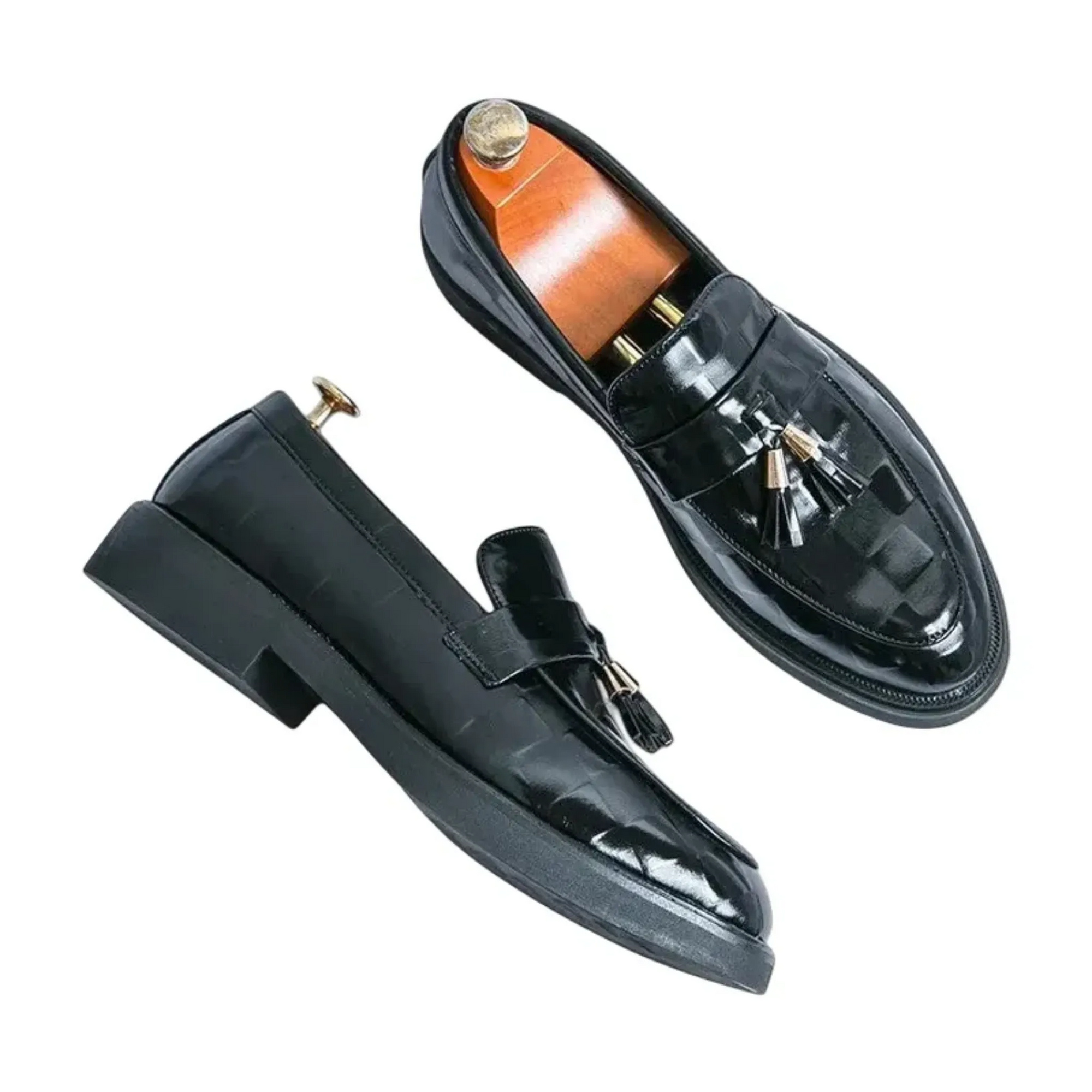 The Torcello Mocassins en Cuir Verni pour Homme – Chaussures de Ville Élégantes à Enfiler