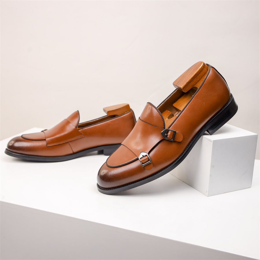 The Southampton Chaussures habillées classiques en cuir pour homme avec boucles
