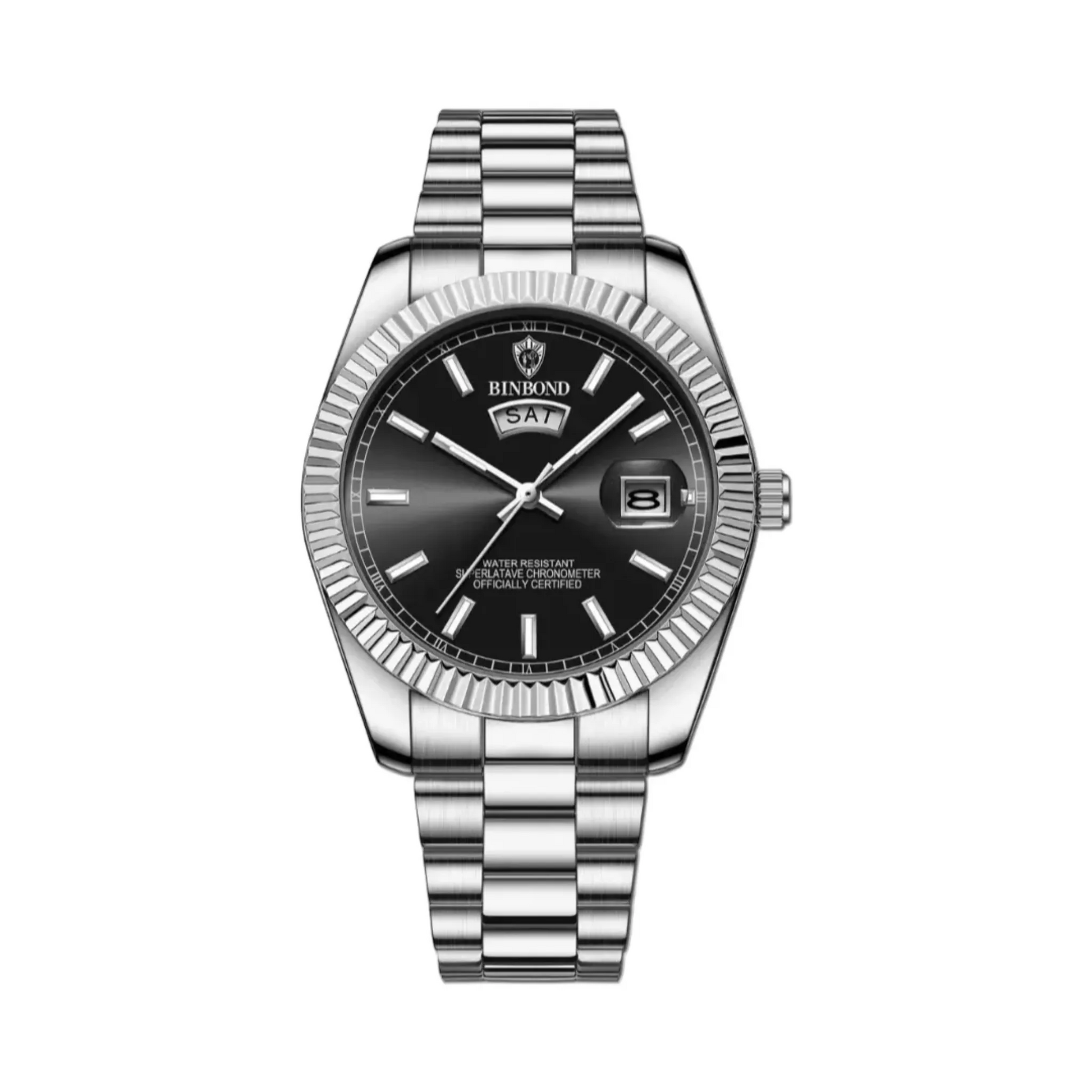 The Caltagirone Montre automatique de luxe pour homme en acier inoxydable