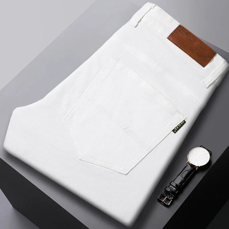 The Malcesine Jean Slim Extensible pour Homme – Pantalon Décontracté à Jambe Droite