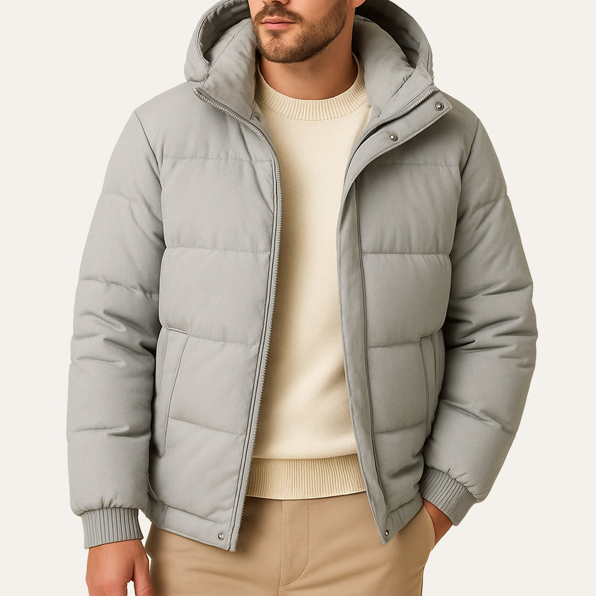 The Berlin Doudoune à capuche pour homme - Parka imperméable en duvet