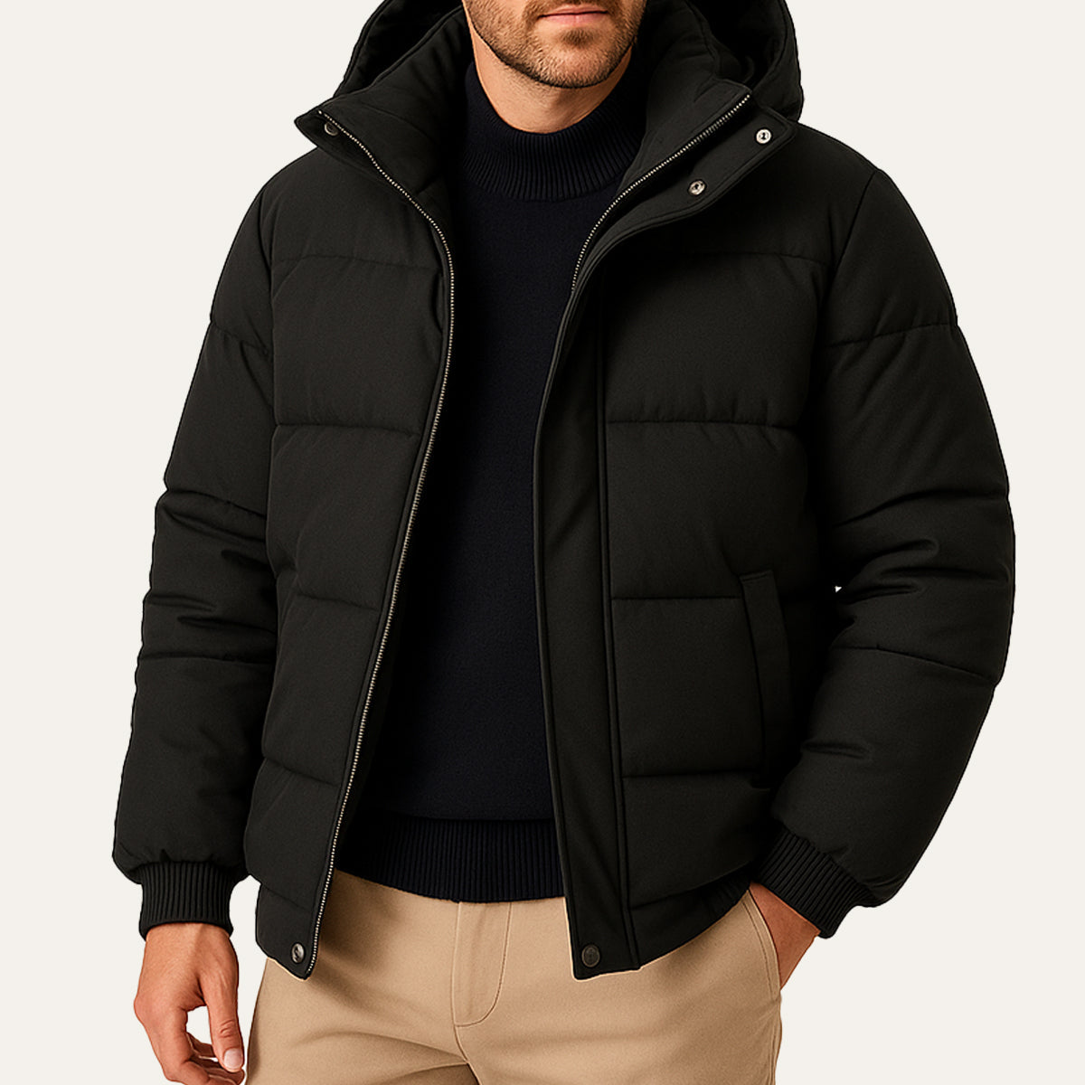 The Berlin Doudoune à capuche pour homme - Parka imperméable en duvet