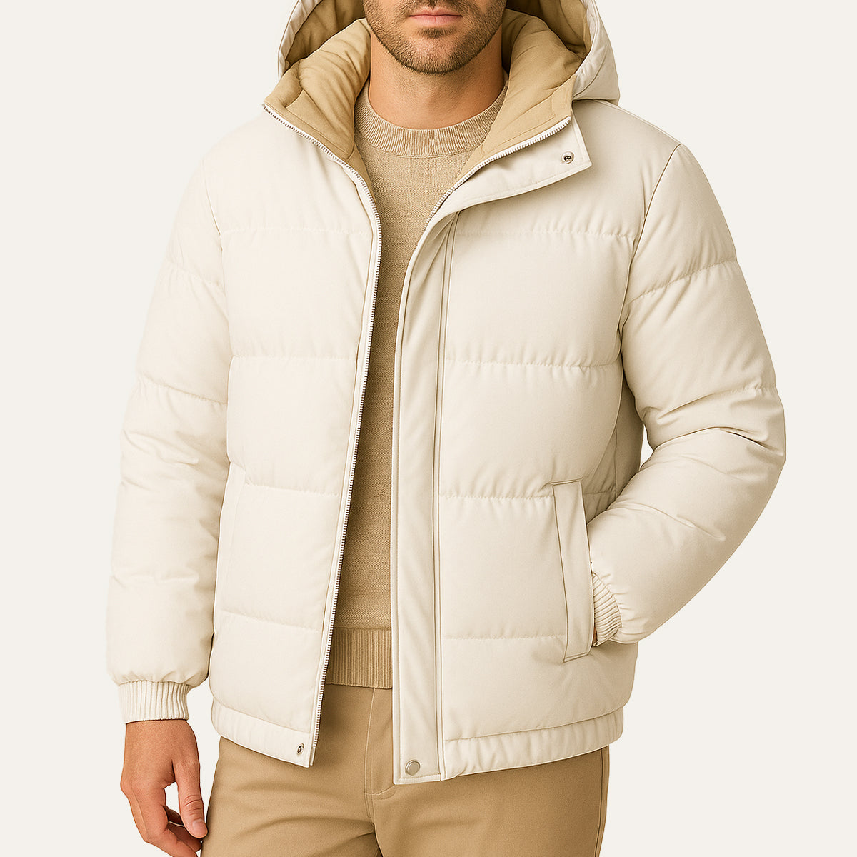 The Berlin Doudoune à capuche pour homme - Parka imperméable en duvet