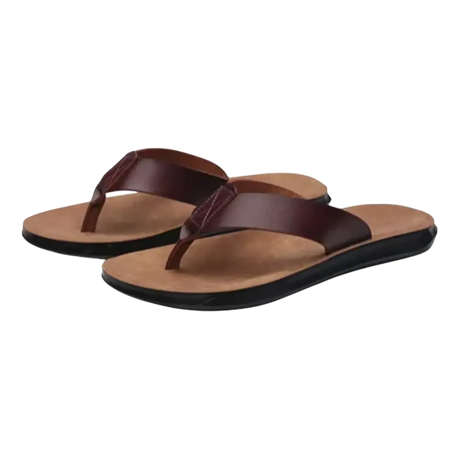 The Breuil Tongs en Cuir pour Homme – Sandales d’Été Confortables pour la Plage