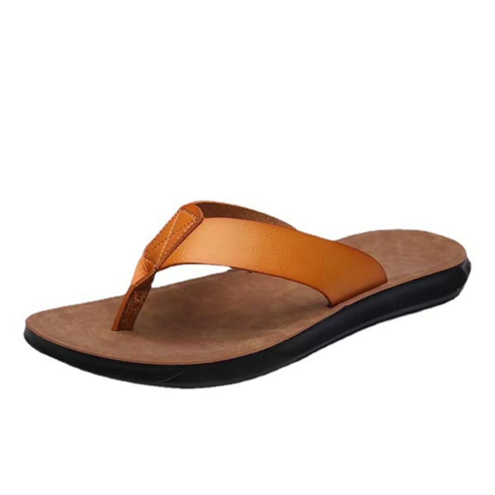 The Orosei Tongs en Cuir pour Homme – Sandales Décontractées d’Été pour la Plage