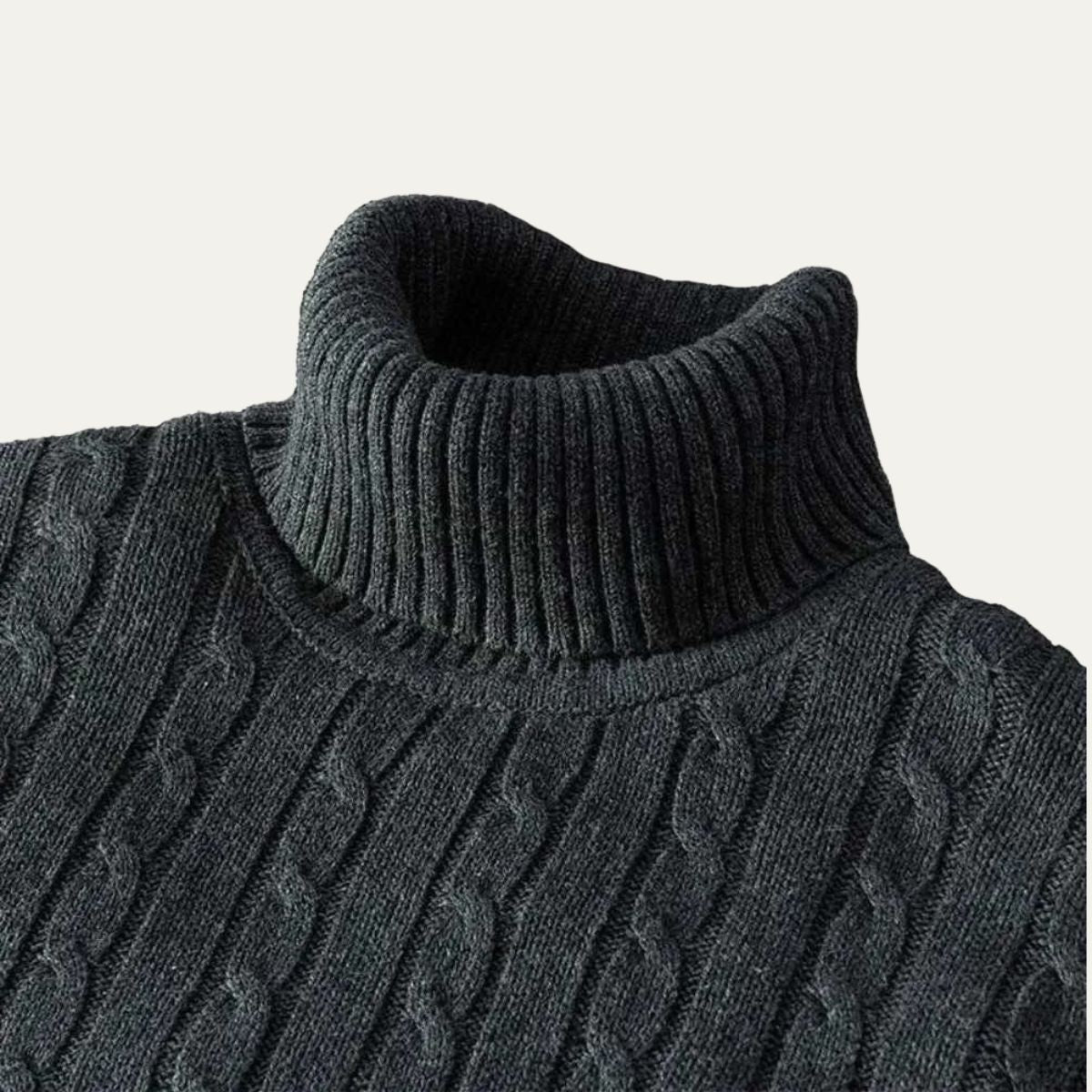 The Gattinara – Pull Col Roulé en Tricot Côtelé Homme