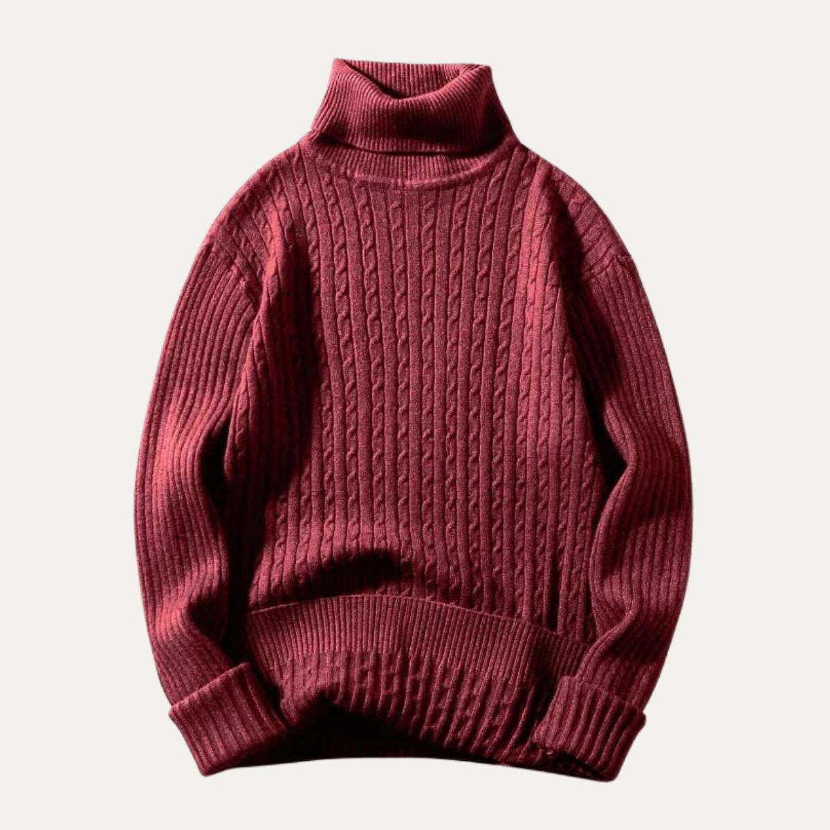 The Gattinara – Pull Col Roulé en Tricot Côtelé Homme