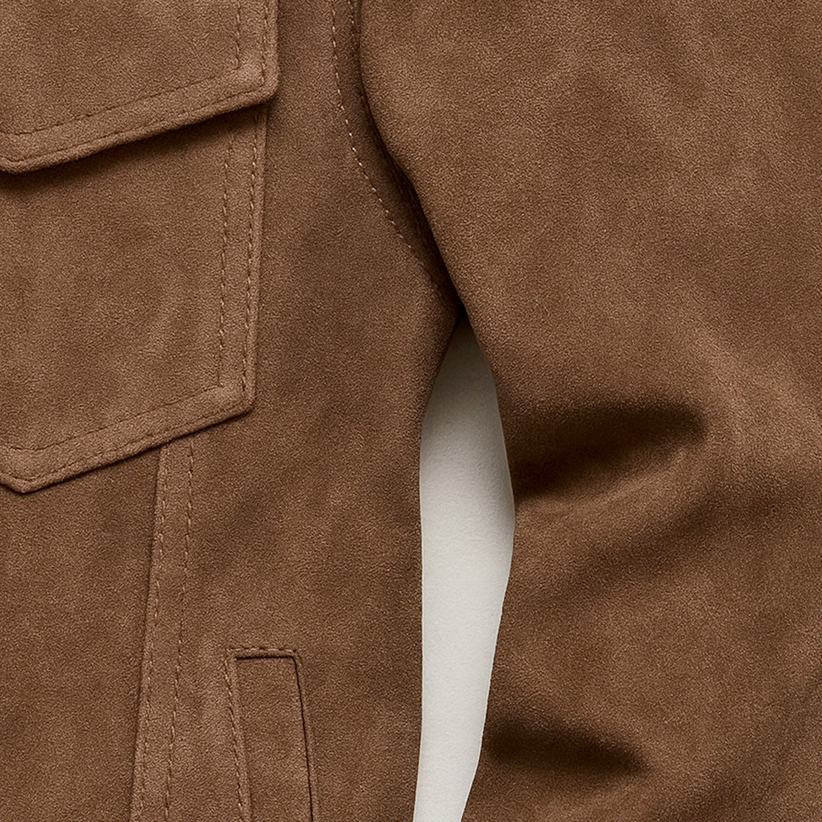 The Vintage Veste cargo en daim pour homme — Style outdoor léger
