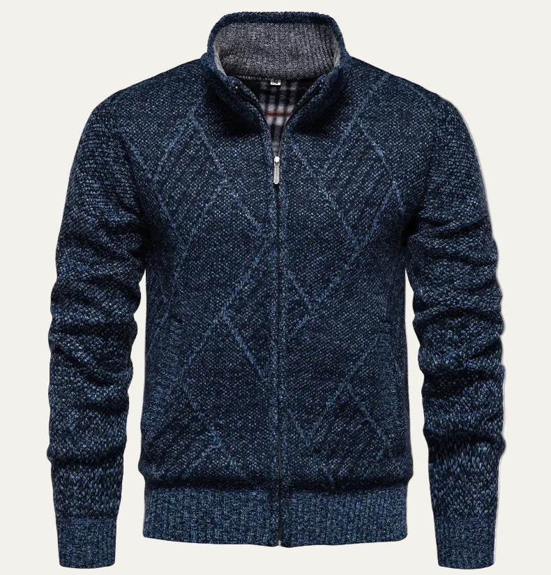 The San Fruttuoso – Cardigan Zippé à Motifs Homme