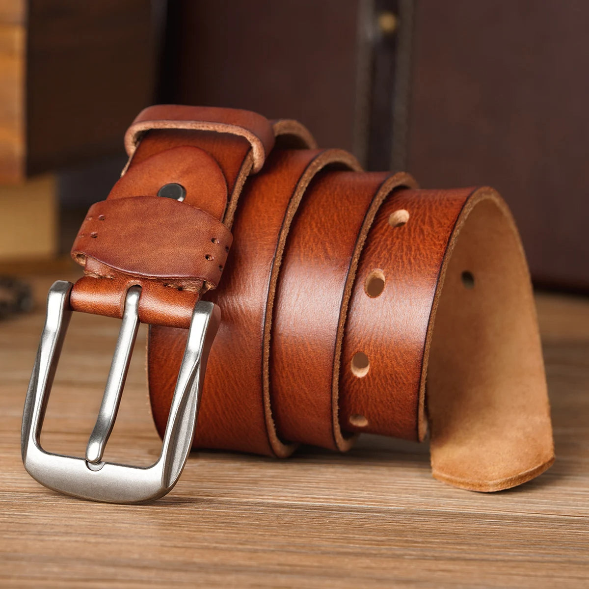 The Farnham Belt – Cuir de Vache Classique, Fini à la Main