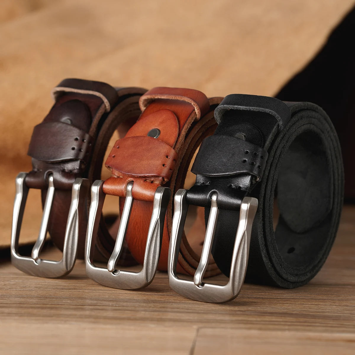 The Farnham Belt – Cuir de Vache Classique, Fini à la Main