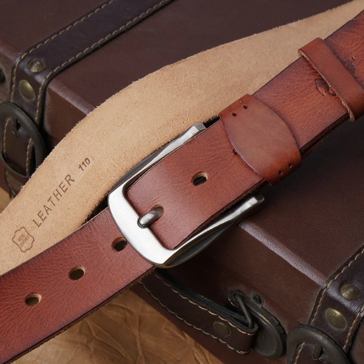 The Redford Belt – Cuir de Vache Vintage