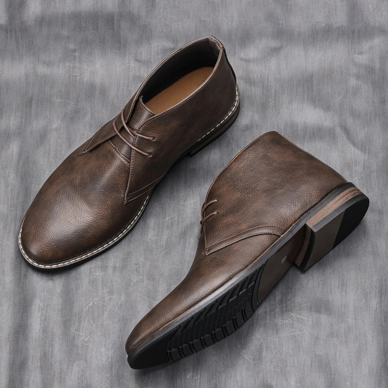 The Crosby Bottines en cuir à lacets pour hommes, style streetwear
