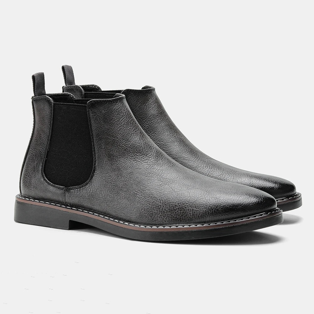The Highlands Bottines Chelsea en cuir durable pour hommes