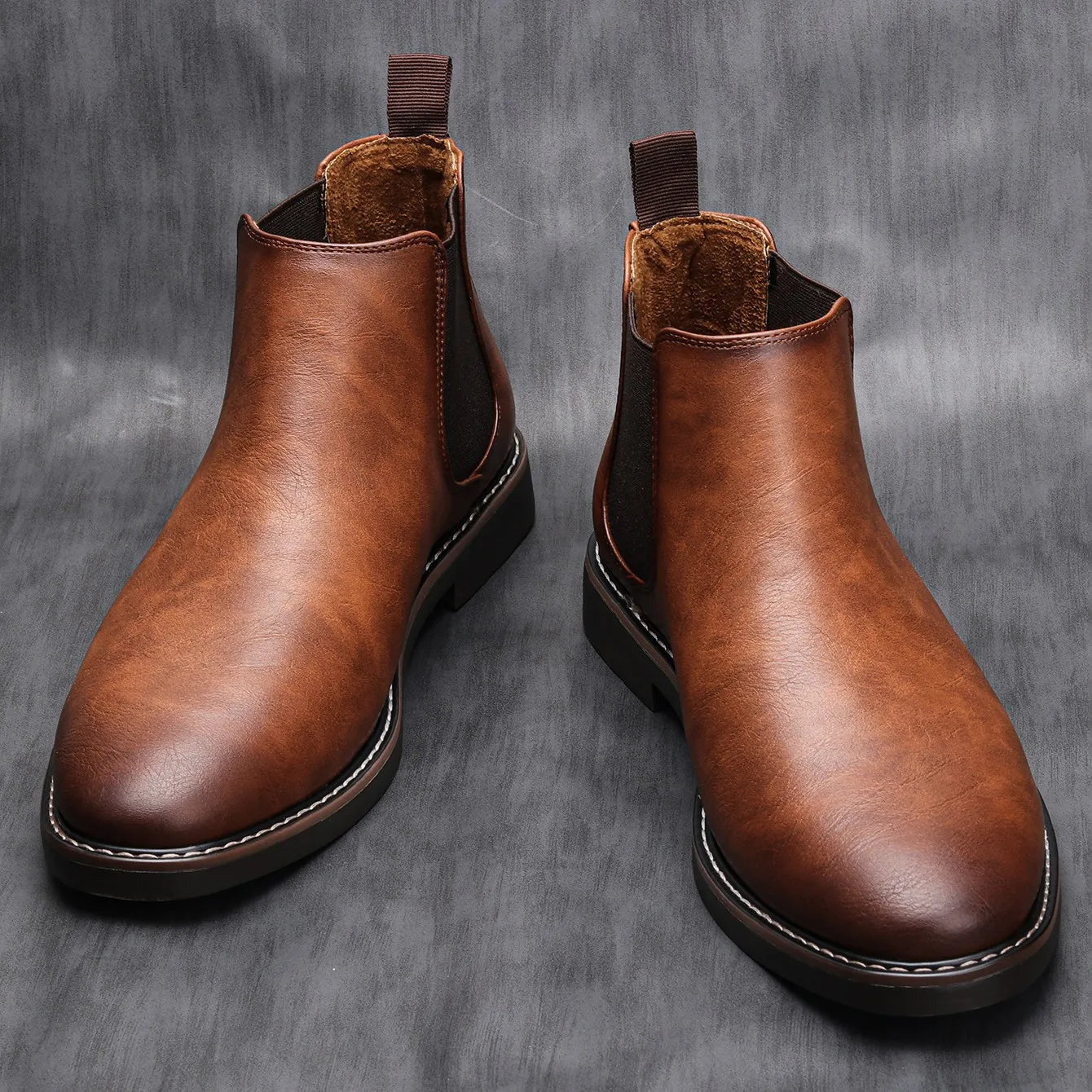 The Highlands Bottines Chelsea en cuir durable pour hommes