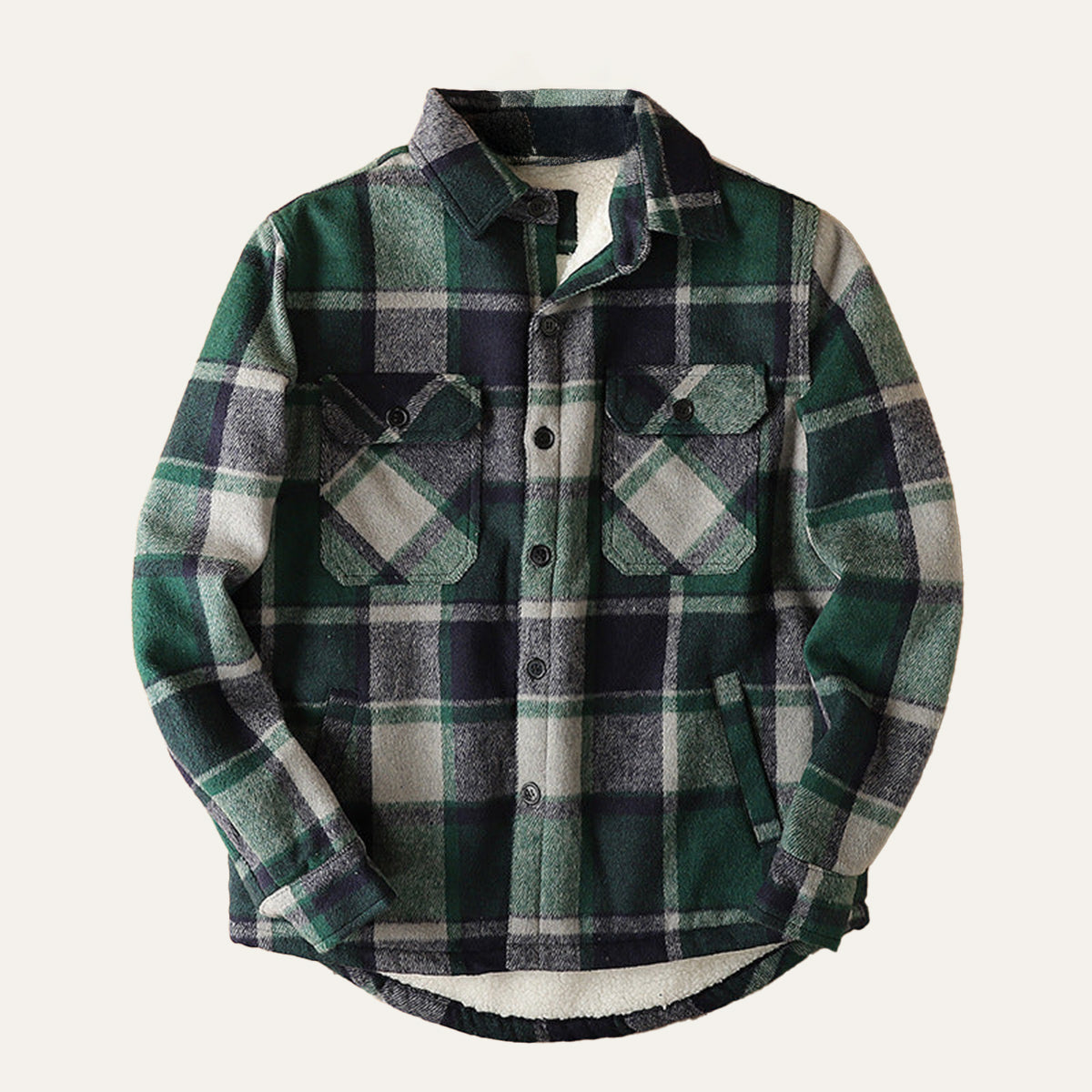 The Ryde Veste chemise à carreaux doublée en polaire pour homme – Surchemise chaude en flanelle