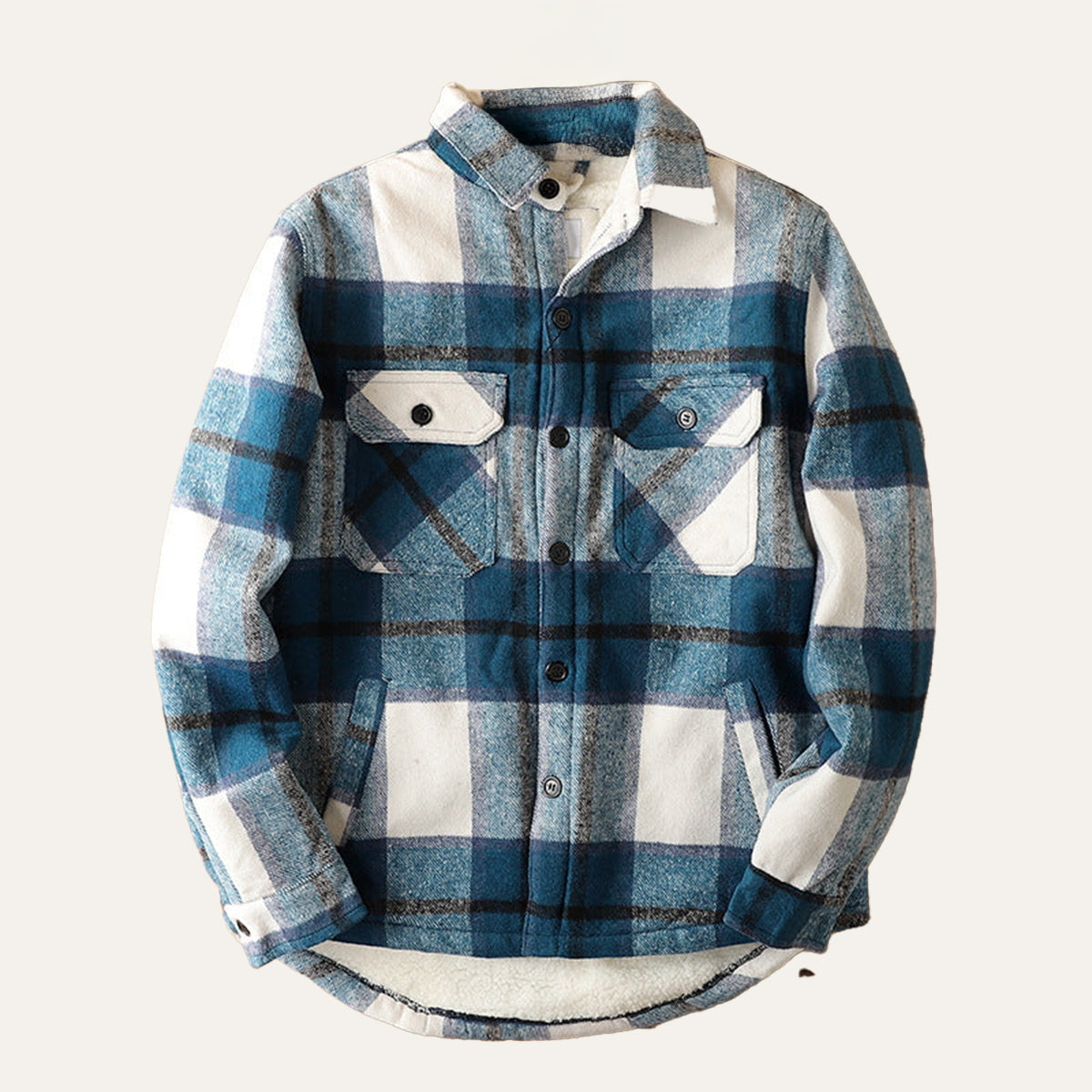 The Ryde Veste chemise à carreaux doublée en polaire pour homme – Surchemise chaude en flanelle