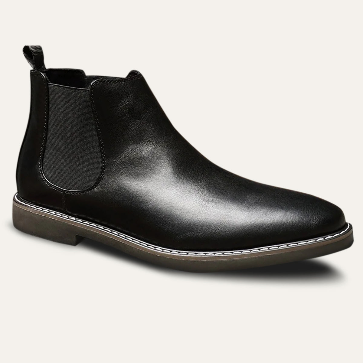 The Lothian Bottines Chelsea classiques en cuir pour hommes, à enfiler