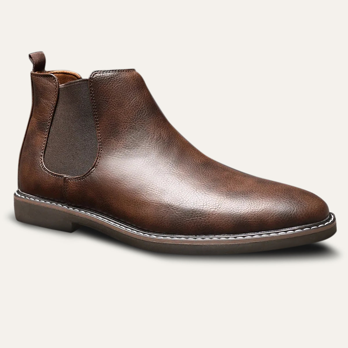 The Lothian Bottines Chelsea classiques en cuir pour hommes, à enfiler