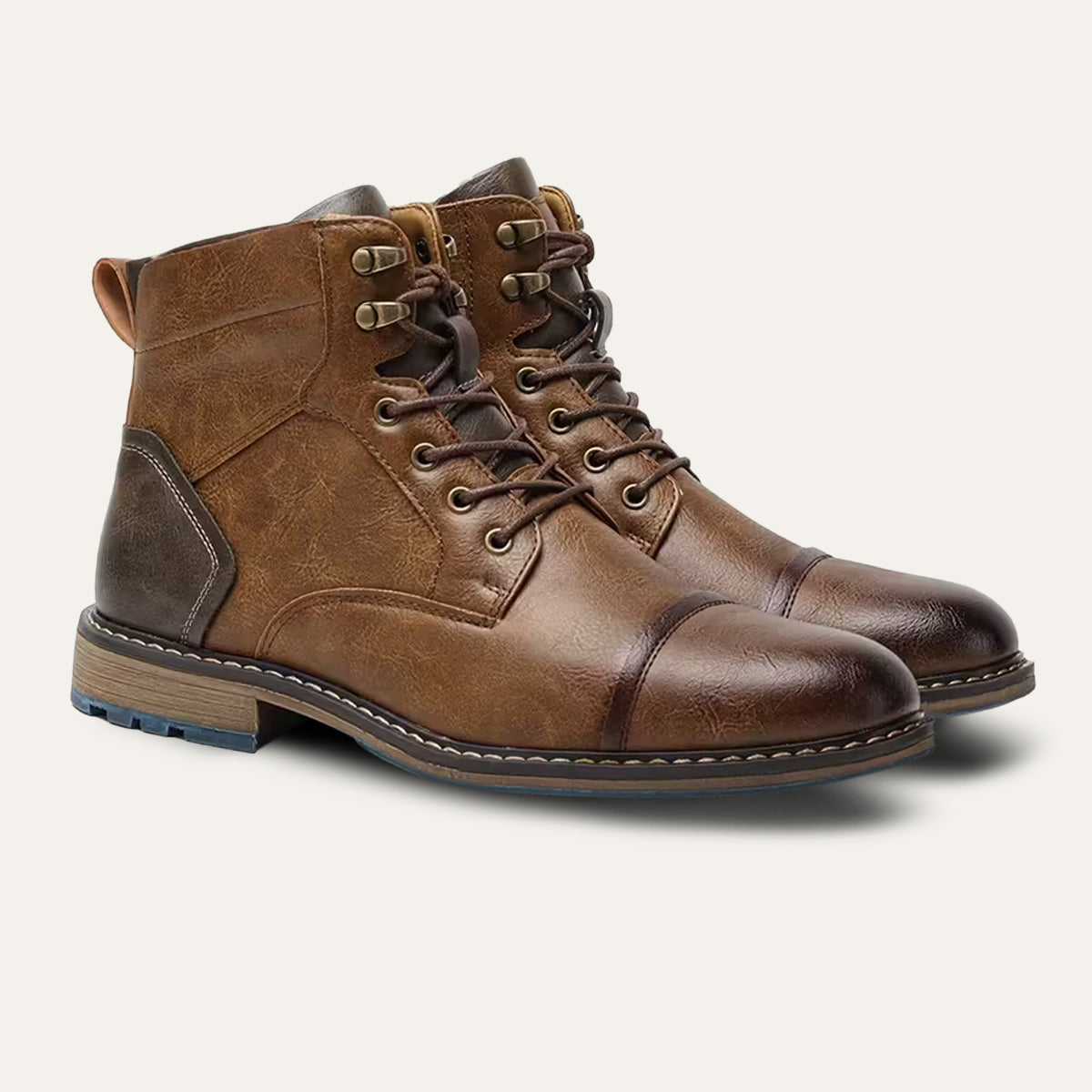 The Manchester Bottines vintage en cuir pour homme