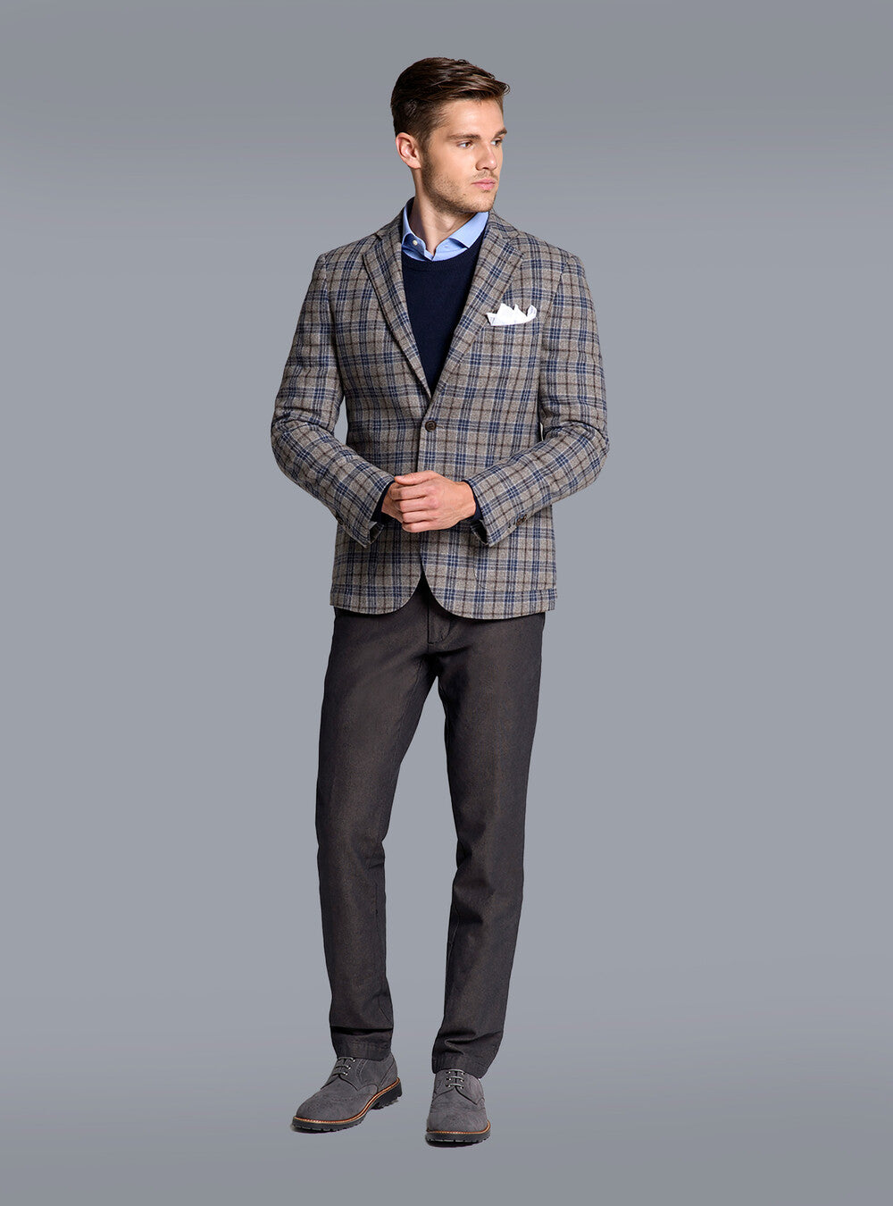 The Canterbury Pull élégant à col rond en coton pour homme