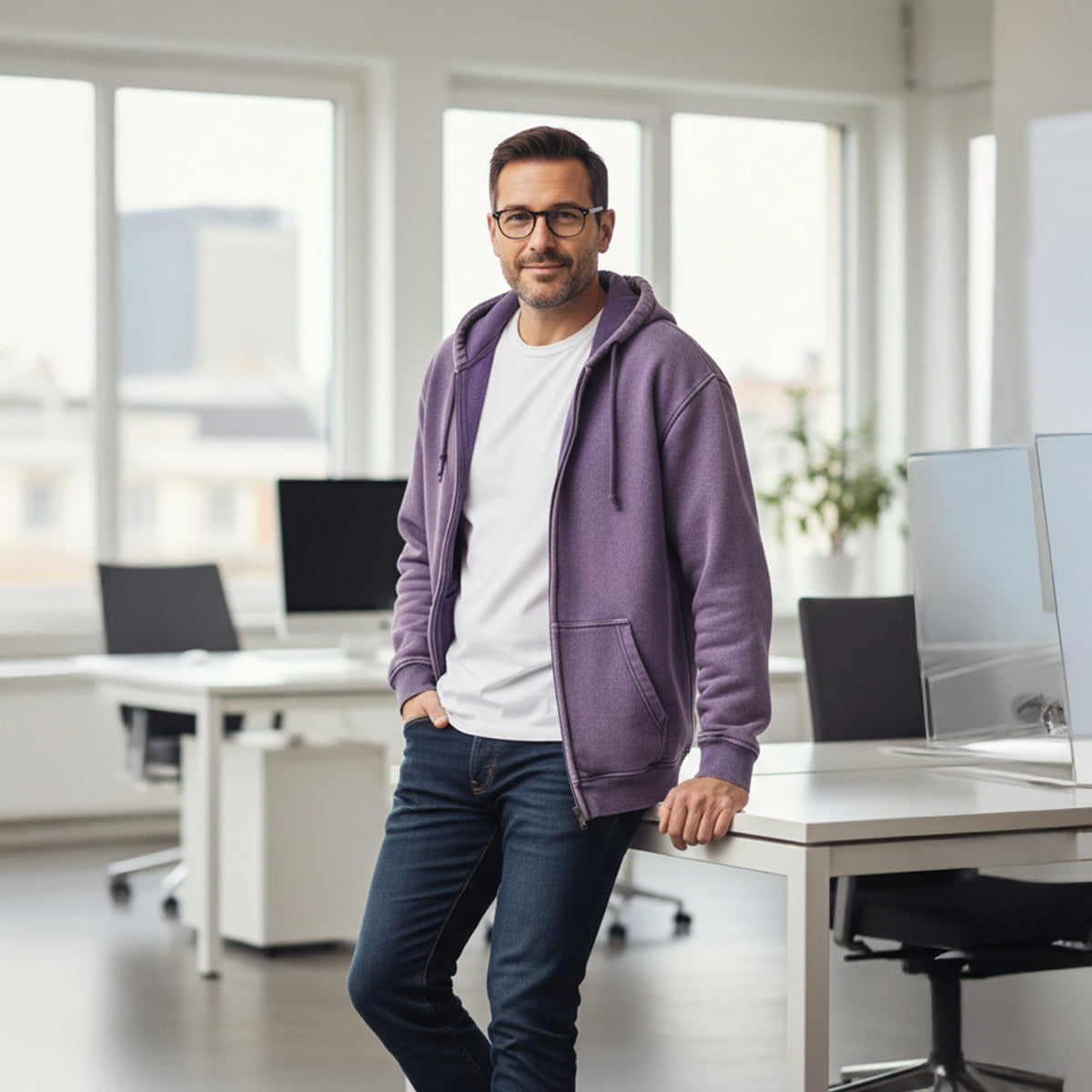 The Porto Cesareo Sweat à capuche oversize vintage délavé pour homme