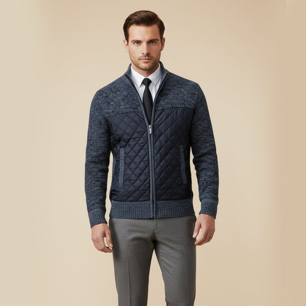 The Monopoli Veste zippée matelassée en maille pour homme